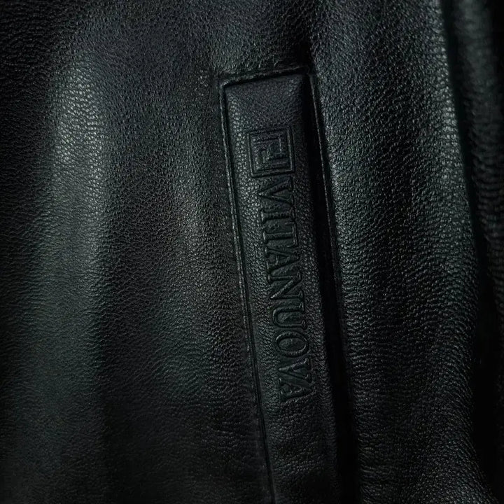 [BUNJANG] Vintage Real Sheepskin Leather Zip-Up Jacket Black / 빈티지 리얼 쉽스킨 양가죽 집업 레더 자켓 블랙 M20085