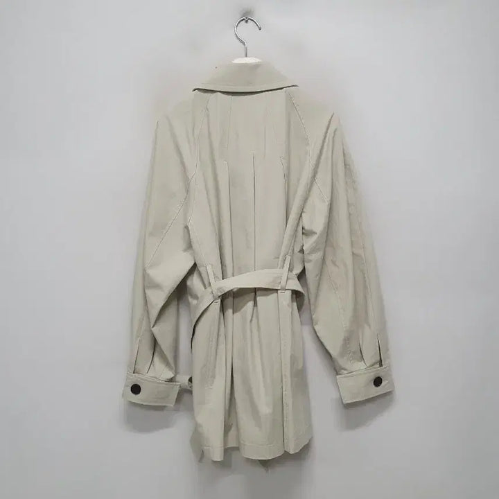[BUNJANG] Guho Plus Beige Belted Short Trench Coat / 구호플러스 베이지 벨트 숏 트렌치 코트
