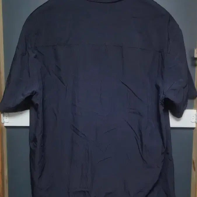 [BUNJANG] Birthday Suit Navy Short Sleeve Shirt / M) 벌스데이수트 네이비 반팔 남방 셔츠
