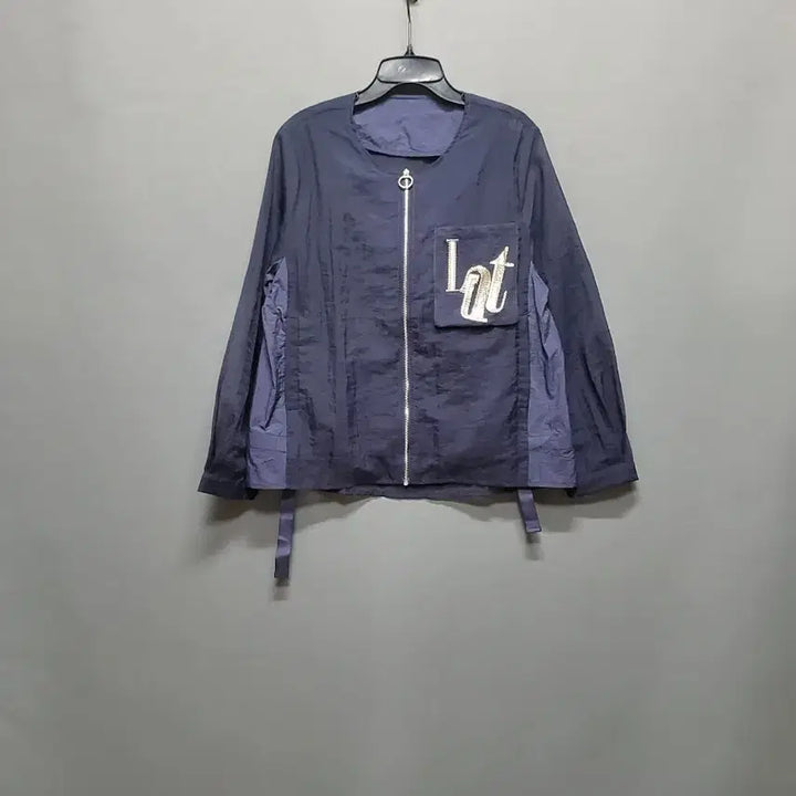 [BUNJANG] Embroidered Pocket Sheer Blouson 77 / 자수 포켓 시스루 블루종 77(새상품)