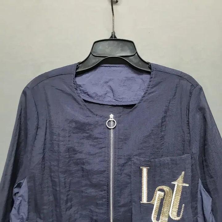[BUNJANG] Embroidered Pocket Sheer Blouson 77 / 자수 포켓 시스루 블루종 77(새상품)