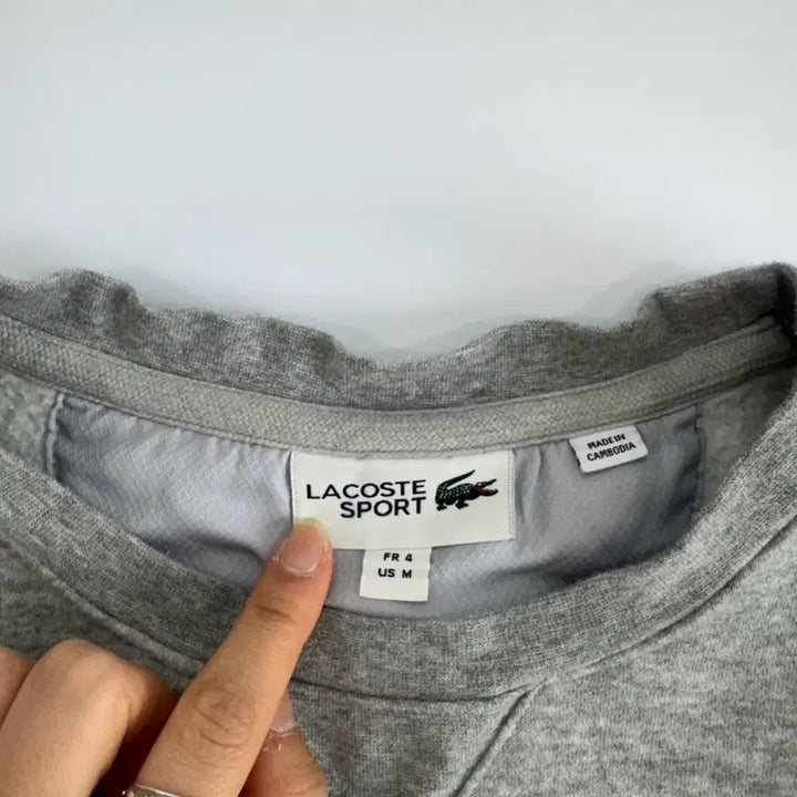 [SOLD OUT] Lacoste 라코스테 스몰로고 그레이 맨투맨