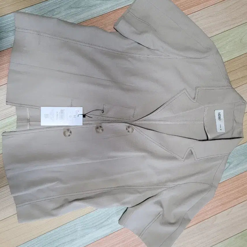 [BUNJANG] MIXXO Stitch Short Sleeve Jacket - M Size / 미쏘 스티치 반팔 자켓 M (택달린 새상품)