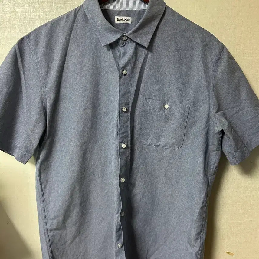 [BUNJANG] Jackfield Blue Short-Sleeve Shirt / 잭필드 반팔 셔츠 블루