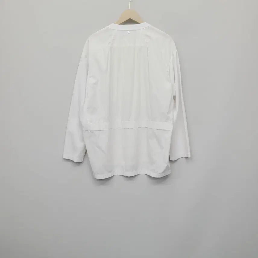 [BUNJANG] System Homme Textured Block Pocket Long Sleeve White T-shirt / 시스템옴므 22SS 텍스처 블록 포켓 롱슬리브 화이트 105(3)