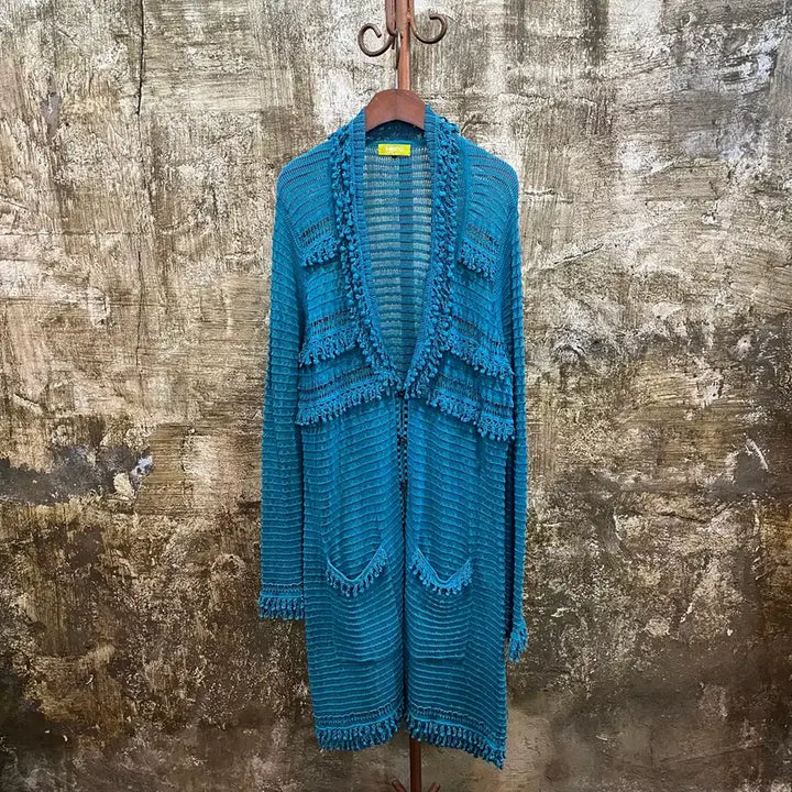 [BUNJANG] Hiroko Bis Hiroko Koshino Knit Long Cardigan / 히로코 비스 히로코 코시노 니트 롱 가디건 hiroko koshino