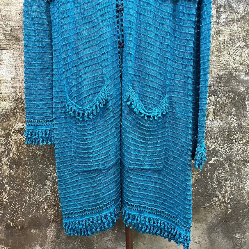 [BUNJANG] Hiroko Bis Hiroko Koshino Knit Long Cardigan / 히로코 비스 히로코 코시노 니트 롱 가디건 hiroko koshino