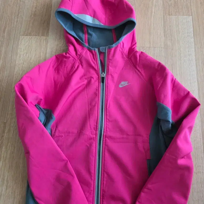 [BUNJANG] Nike Pink Hooded Windbreaker Jacket / 여자 나이키 핑크 후드 바람막이