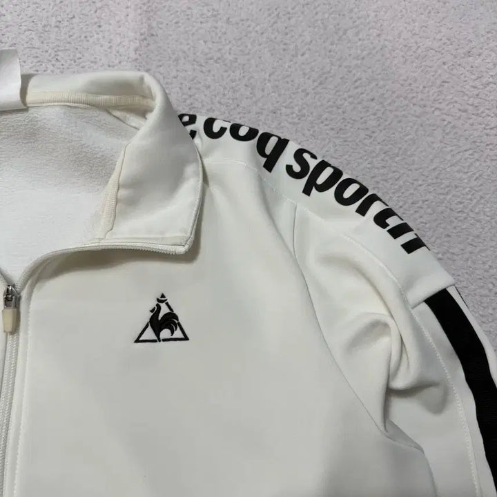 [BUNJANG] Le Coq Sportif White Jersey Zip-up / 르꼬끄 져지 집업 흰색 화이트