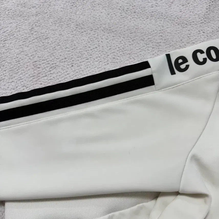 [BUNJANG] Le Coq Sportif White Jersey Zip-up / 르꼬끄 져지 집업 흰색 화이트