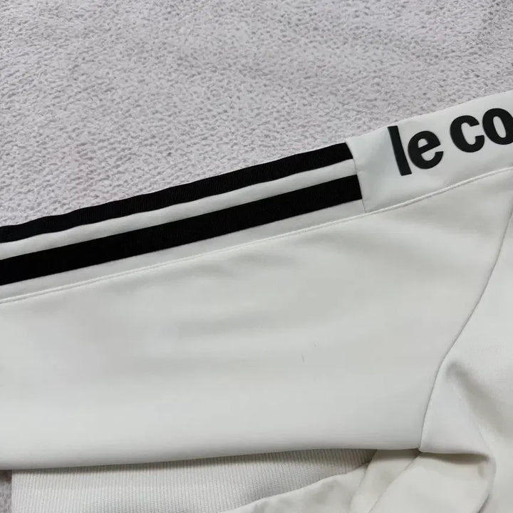 [BUNJANG] Le Coq Sportif White Jersey Zip-up / 르꼬끄 져지 집업 흰색 화이트