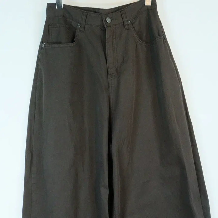 [SOLD OUT] 브라운 와이드 팬츠 M 하이웨스트 롱 슬랙스