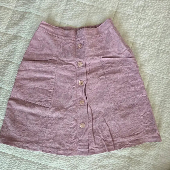 [BUNJANG] Linen A-line Skirt / 린넨 치마 A라인 스커트