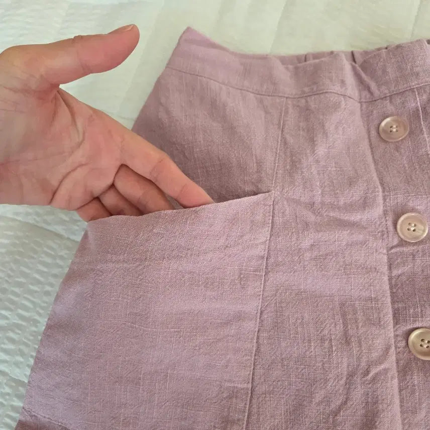 [BUNJANG] Linen A-line Skirt / 린넨 치마 A라인 스커트