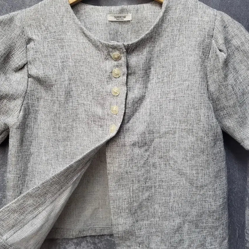 [BUNJANG] SUPERSTAR Gray Puff Jacket / SUPERSTAR 그레이 퍼프 자켓