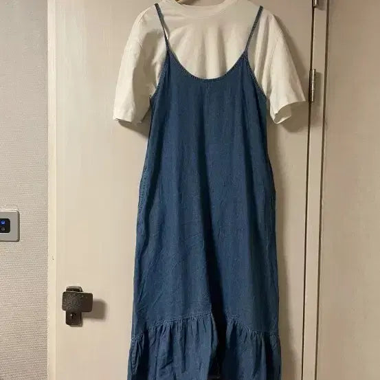 [BUNJANG] Maxi Denim Long Dress / 맥시기장 키큰분) 편안한 데님 롱원피스