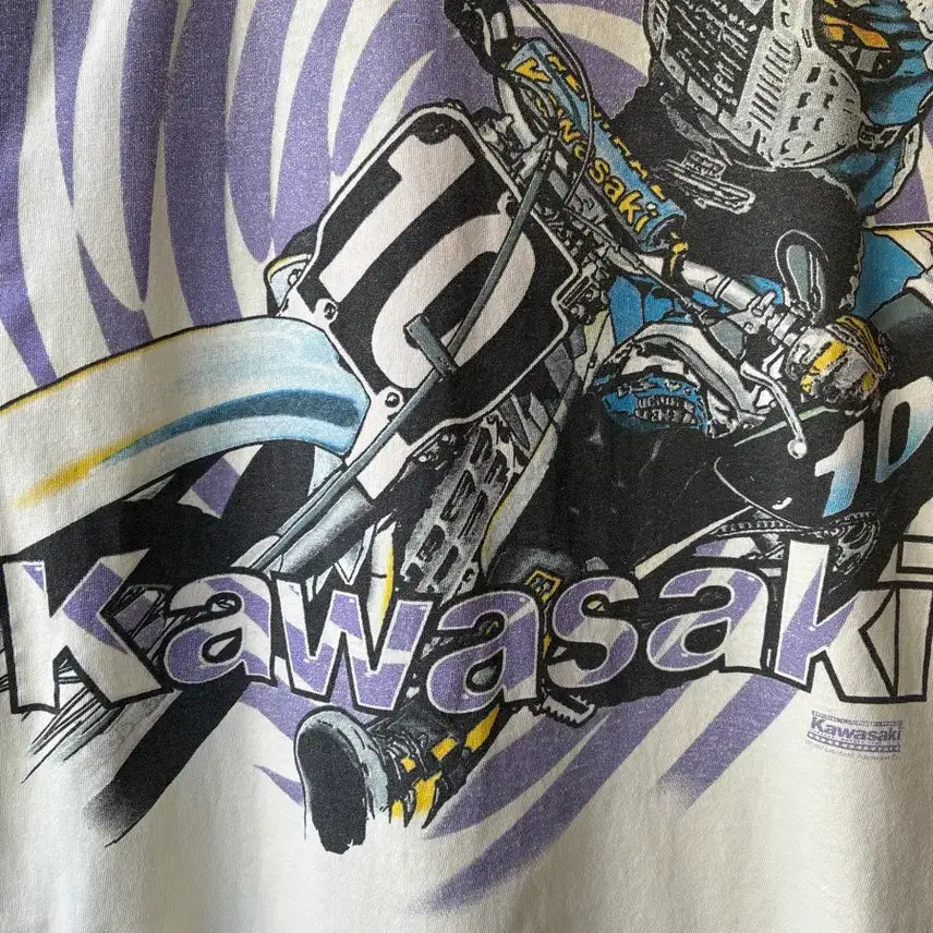 [BUNJANG] Kawasaki Racing Tee U.S.A. / 90s Kawasaki Racing Tee Made In U.S.A