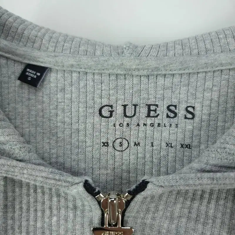 [BUNJANG] Guess Half-Zip Knit Hoodie Gray Women&
