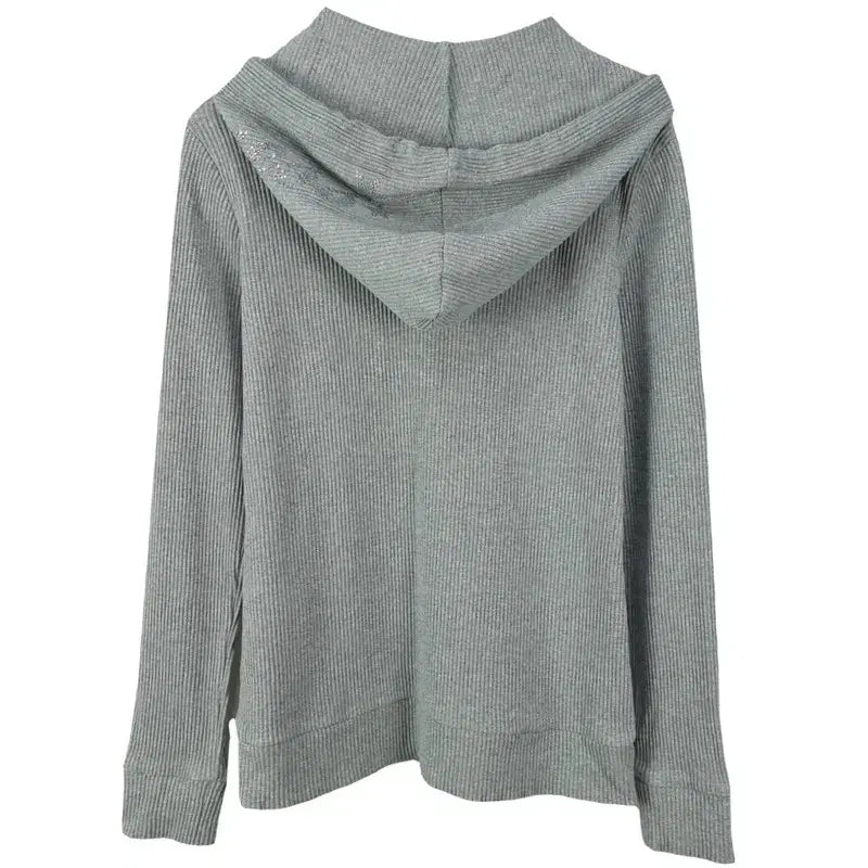 [BUNJANG] Guess Half-Zip Knit Hoodie Gray Women&