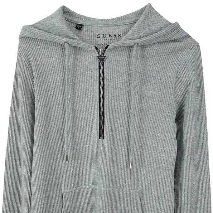 [BUNJANG] Guess Half-Zip Knit Hoodie Gray Women&