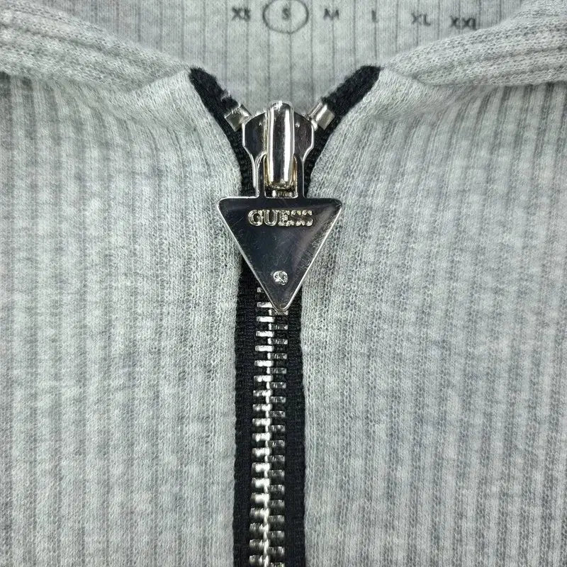[BUNJANG] Guess Half-Zip Knit Hoodie Gray Women&