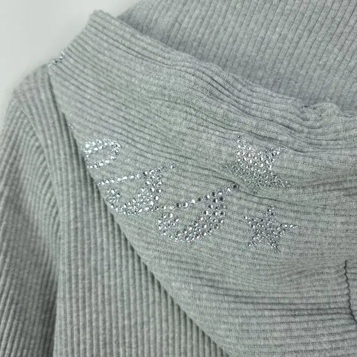 [BUNJANG] Guess Half-Zip Knit Hoodie Gray Women&