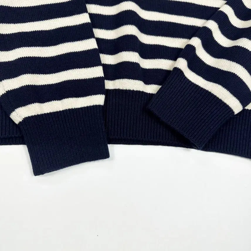 [BUNJANG] Lacoste Big Croc Striped Knit Sweater (L) / 라코스테 빅 크록 스트라이프 니트 (L)