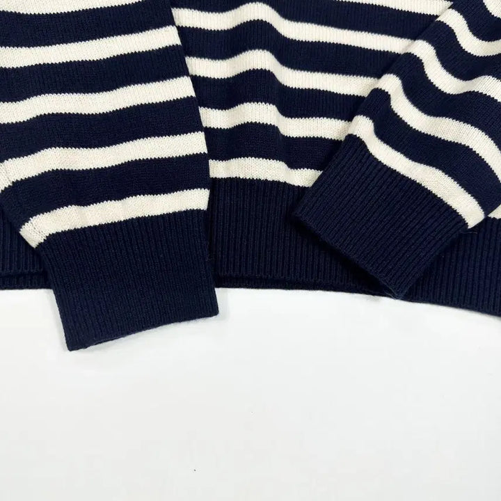 [BUNJANG] Lacoste Big Croc Striped Knit Sweater (L) / 라코스테 빅 크록 스트라이프 니트 (L)