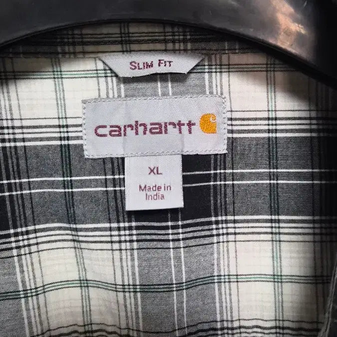 [SOLD OUT] xl) 칼하트 블랙 화이트 체크 반팔 셔츠