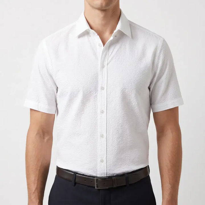[BUNJANG] Pazilli White Seersucker Cotton Shirt / 빨질레리 화이트 시어써커 면 셔츠 100추천