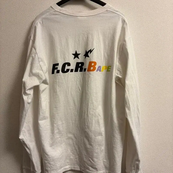 [BUNJANG] BAPE x F.C.R.B. Ape Head Long Sleeve T-shirt (White) / 베이프 X F.C.R.B. 에이프 헤드 롱슬리브 티셔츠 화이트
