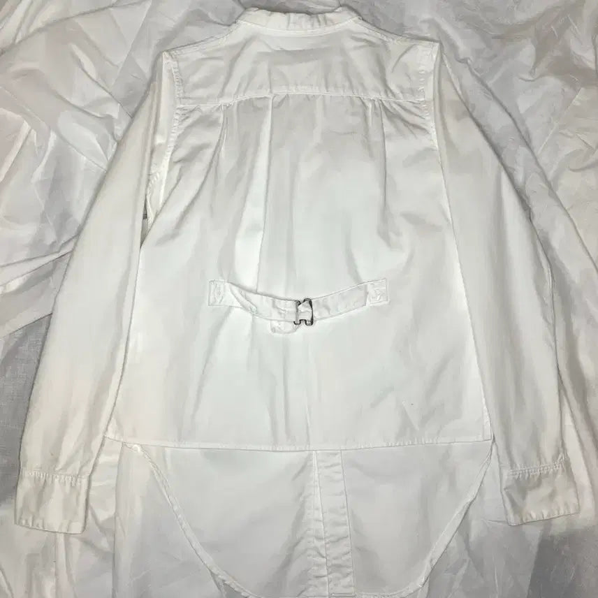 [BUNJANG] Kapital White Band Collar Patch Pocket Shirt / 캐피탈 화이트 밴드 칼라 패치 포켓 셔츠