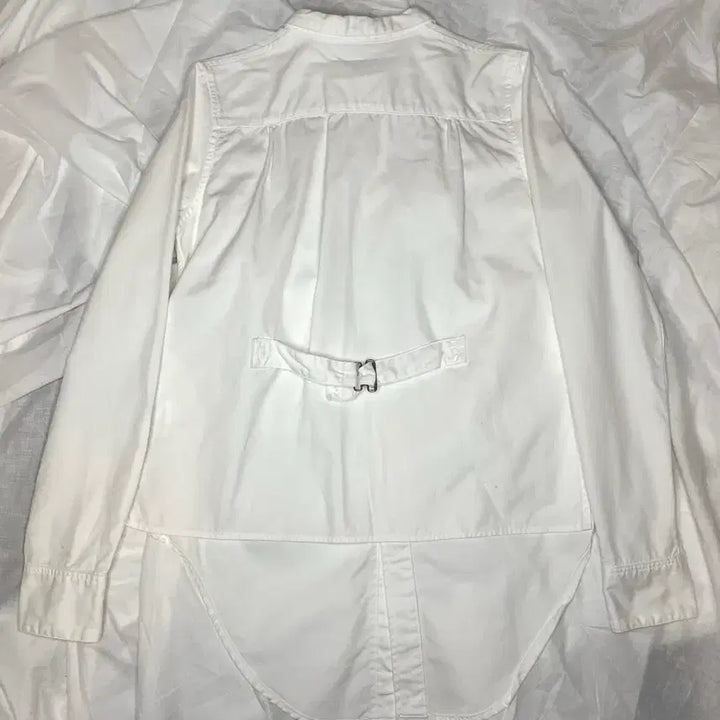 [BUNJANG] Kapital White Band Collar Patch Pocket Shirt / 캐피탈 화이트 밴드 칼라 패치 포켓 셔츠