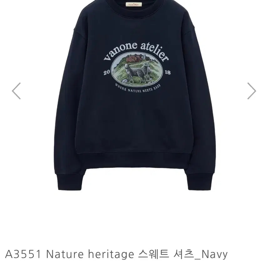 [BUNJANG] Banwon Atelier Navy Sweatshirt / 반원아뜰리에 네이비 맨투맨