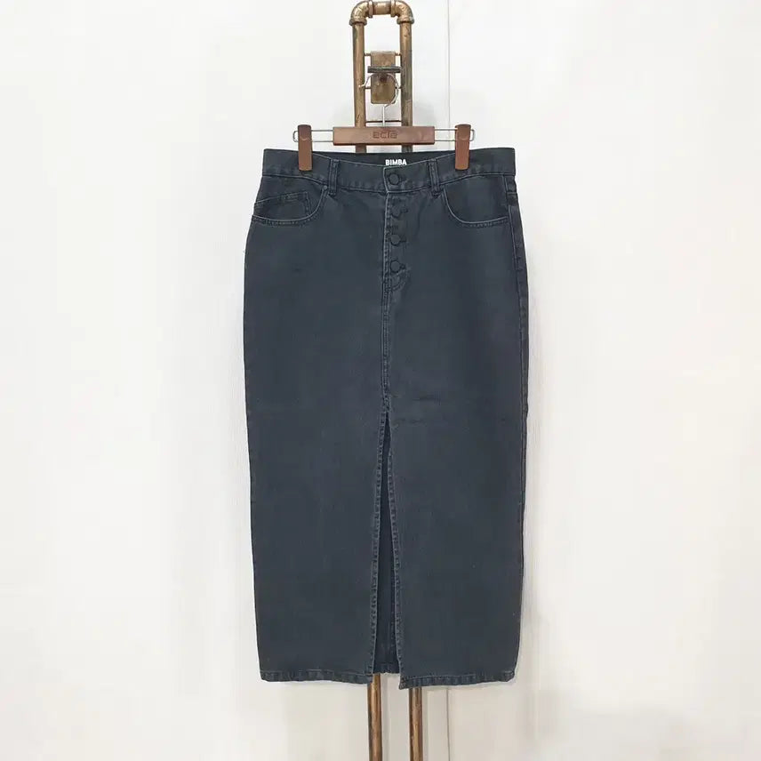[BUNJANG] Bimba Y Lola Black Denim Long Skirt / (JJ29935)빔바이롤라 흑청 롱 데님 치마 31-32