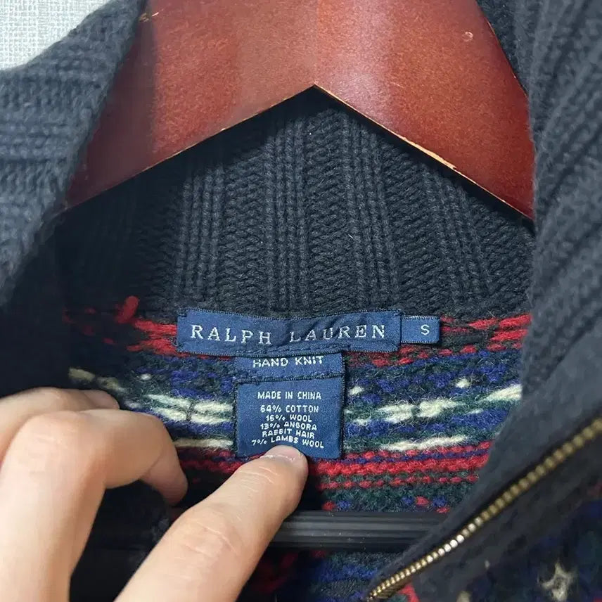 [BUNJANG] Polo Ralph Lauren Handmade Vintage Pattern Knit Zip-up / 폴로 랄츠로렌 핸드매이드 빈티지 패턴 니트 집업