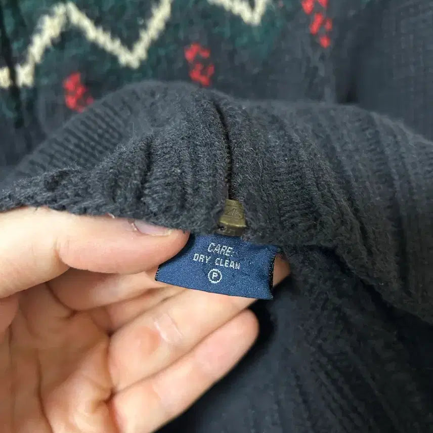 [BUNJANG] Polo Ralph Lauren Handmade Vintage Pattern Knit Zip-up / 폴로 랄츠로렌 핸드매이드 빈티지 패턴 니트 집업