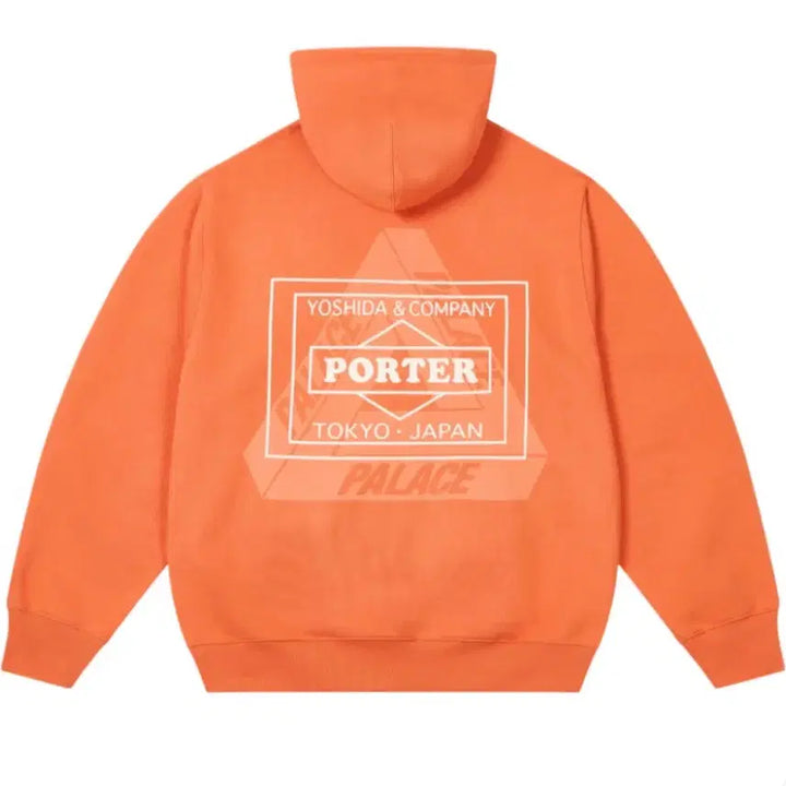 [BUNJANG] Porter x Palace Collaboration Hoodie Orange L / [새상품] 포터 x 팔라스 콜라보 후드티 오렌지 L