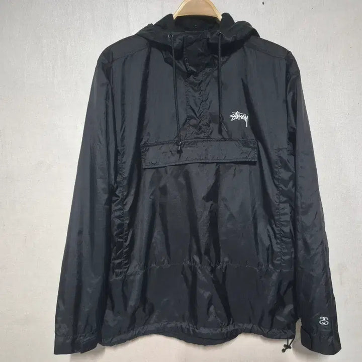 [BUNJANG] Stussy Black Anorak Hooded Windbreaker (L) / 스투시 블랙 아노락 후드 바람막이(L)