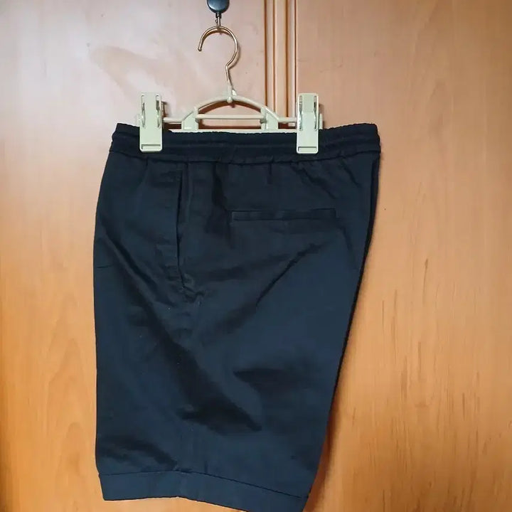 [BUNJANG] Black Cotton Blend Shorts / 블랙 반바지 면바지 밴딩 스타일34 35