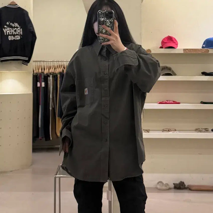[SOLD OUT] 칼하트 빈티지 버튼다운 워크셔츠 카키 U1623
