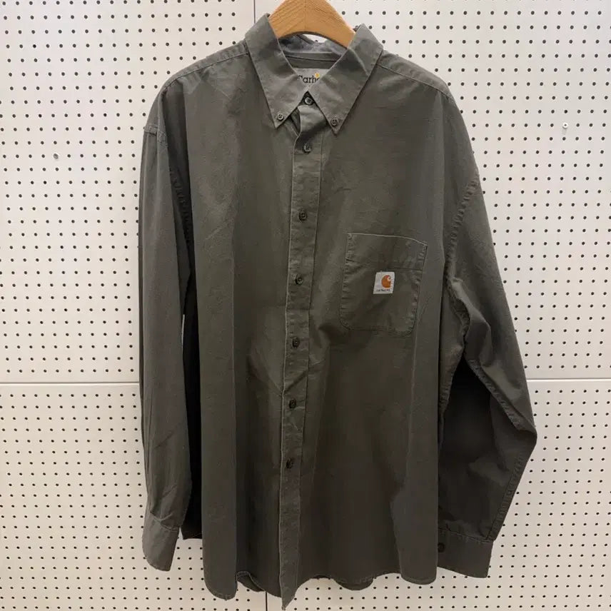 [SOLD OUT] 칼하트 빈티지 버튼다운 워크셔츠 카키 U1623