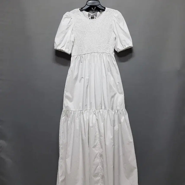 [SOLD OUT] 자라 스모크 밴딩 퍼프 롱원피스