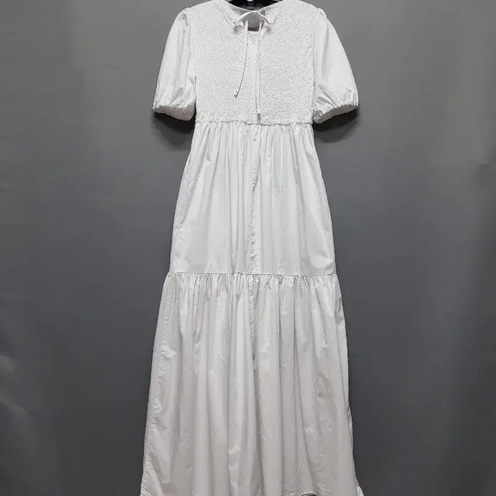 [SOLD OUT] 자라 스모크 밴딩 퍼프 롱원피스