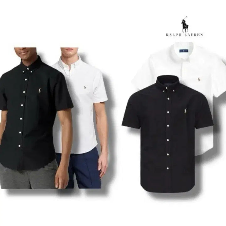 [BUNJANG] Polo Ralph Lauren Short Sleeve Shirt - Black/White / 무배) 정품/새상품 폴로 랄프로렌 반팔 셔츠 블랙/화이트