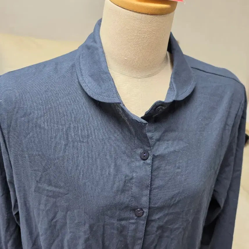 [BUNJANG] XL Navy Long Dress Shirt / <새상품> 네이비 빅사이즈 XL 롱원피스 남방 셔츠