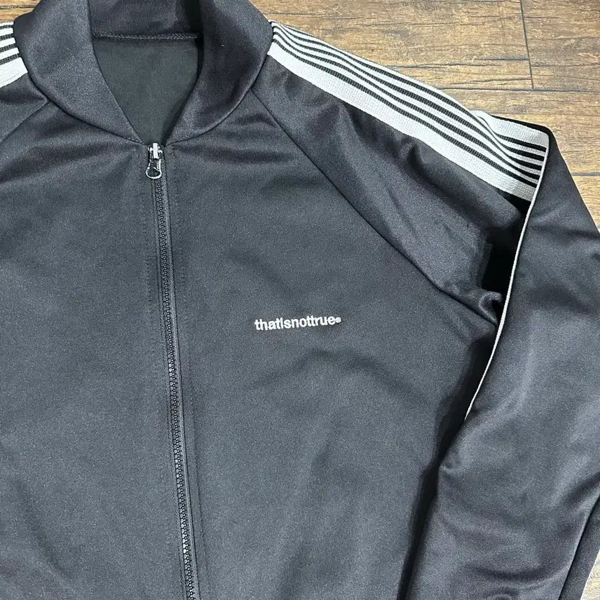 [BUNJANG] thatsnottrue Track Jacket Black L-Size Two-Way Zip-Up / thatsnottrue 트랙 자켓 블랙 L사이즈 투웨이집업