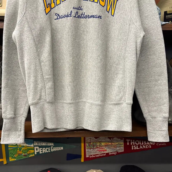 [BUNJANG] 90s Reverse Weave Late Show Lettering Sweatshirt / 90s 리 리버스위브 Late Show 레터링 굿즈 스웻셔츠 N1217