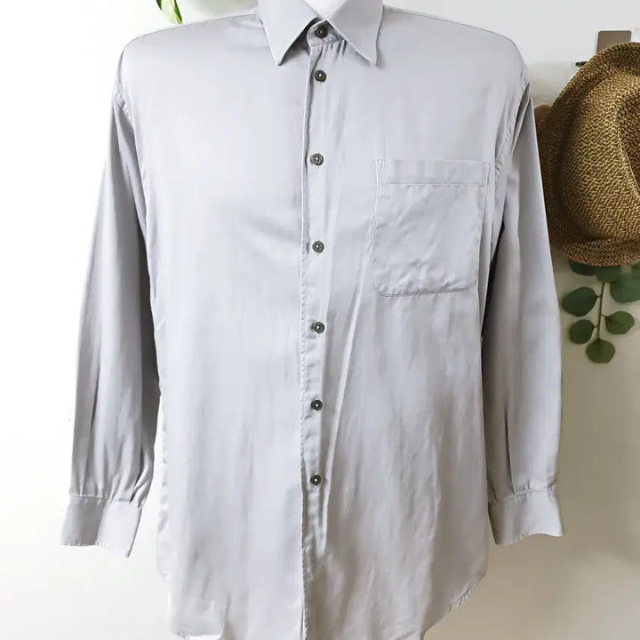 [BUNJANG] Nautica Satin Cotton Dress Shirt - Grey / 노티카 사틴 코튼 드레스셔츠 100 그레이