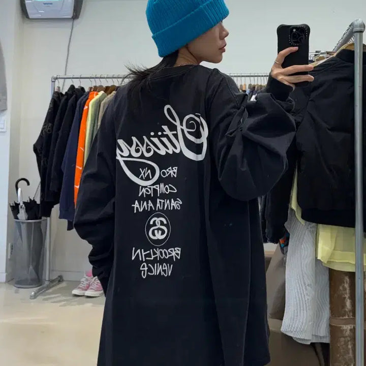 [BUNJANG] Stussy World Tour Long Sleeve Shirt / 스투시 월드투어 롱슬리브